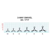 Вертлюжок на три направления, с кольцом, №6 (15 кг) (уп. 7 шт.)